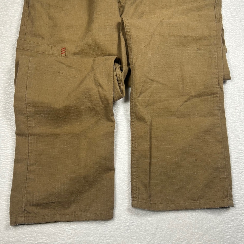 Ariat FR M4 Crossfire Pants Relaxed Straight Work Mens 32x30 Khaki Tan Ripstop - Picture 7 of 10